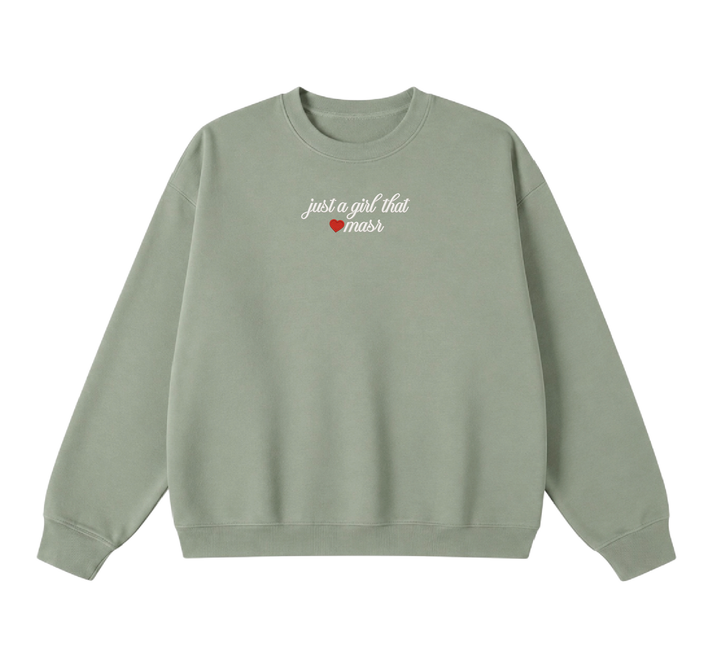 Embroidered Just a Girl That Loves Masr Crewneck