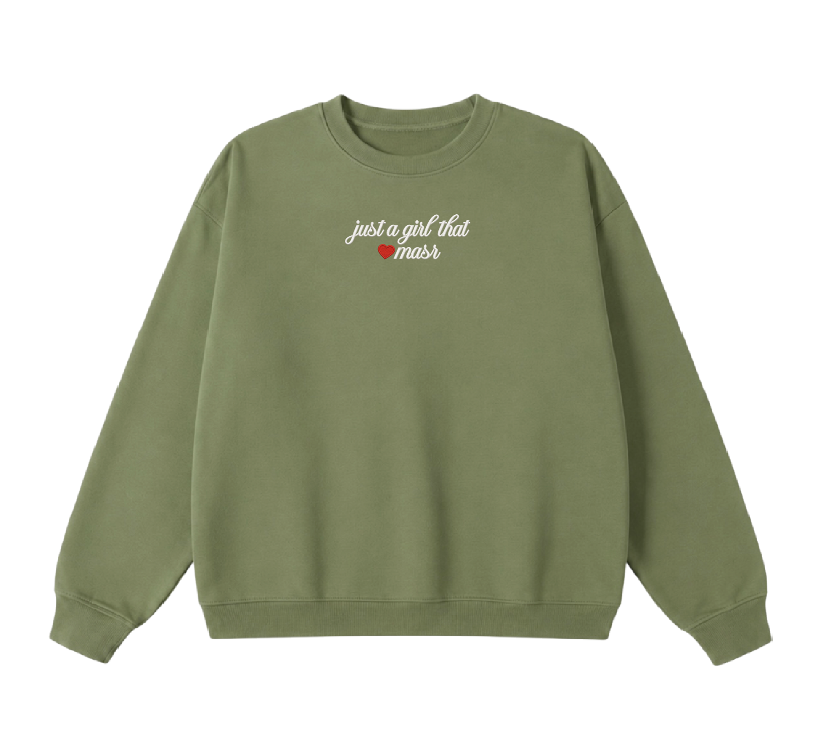 Embroidered Just a Girl That Loves Masr Crewneck