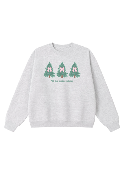'Tis The Season Habibi- Coquette Christmas Tree Crewneck