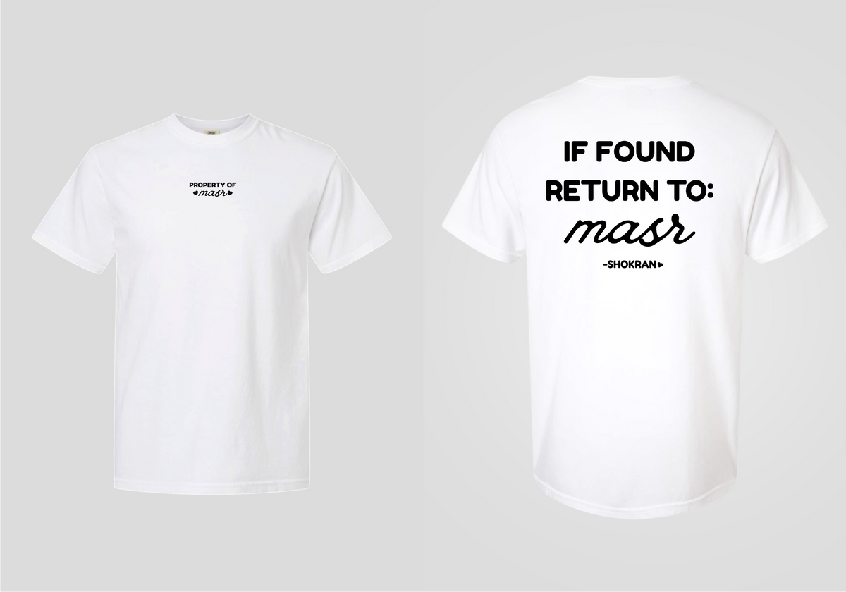 If Found Return to Masr Tee