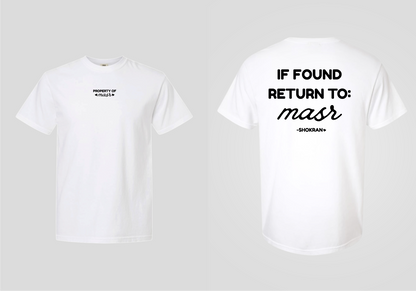 If Found Return to Masr Tee