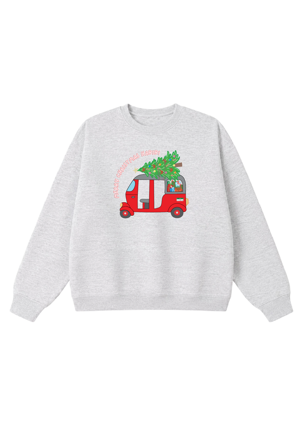 Merry Christmas Habibi Tuk Tuk Crewnecks