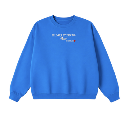 Embroidered If Lost, Return to Masr Crewneck