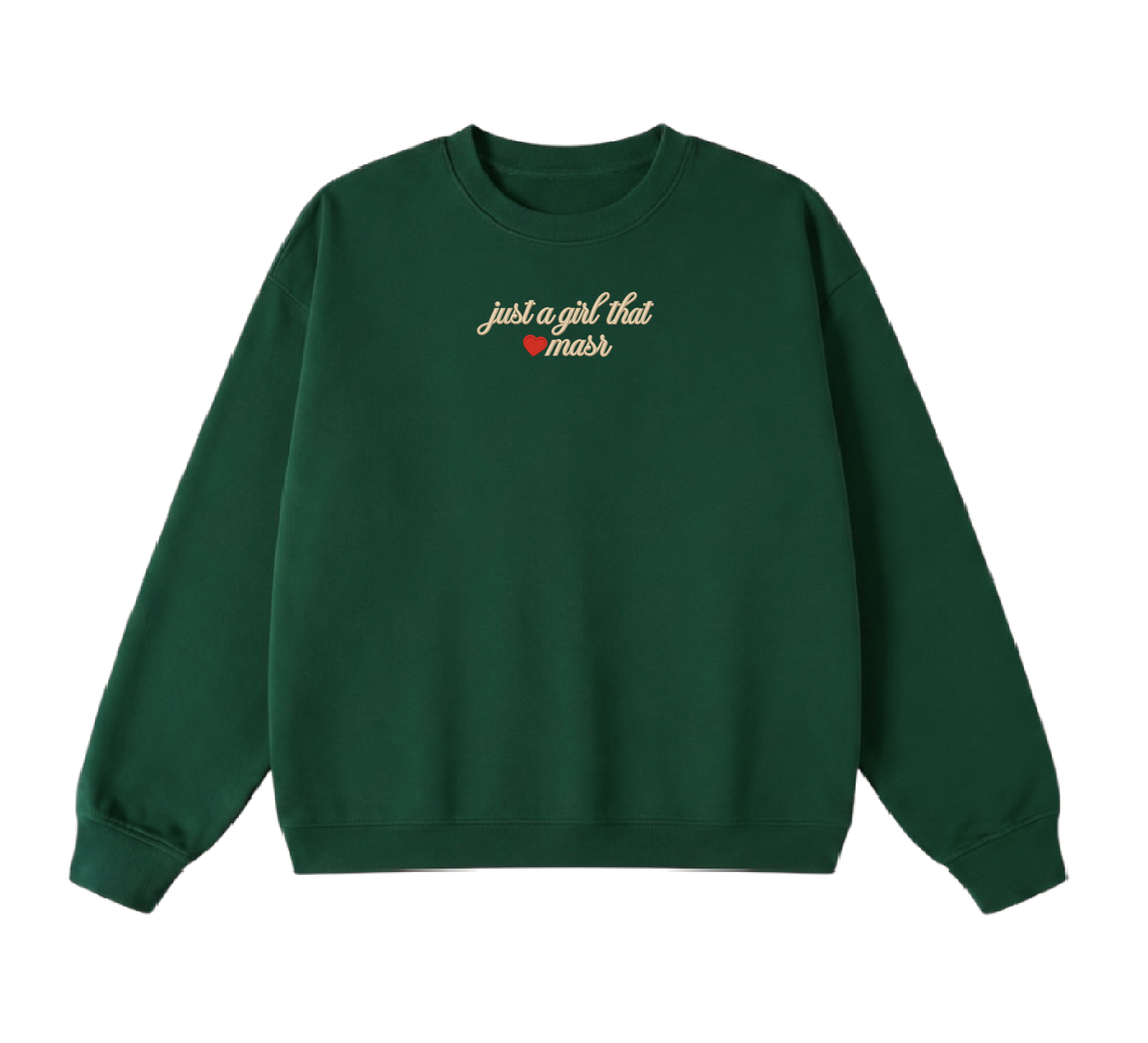 Embroidered Just a Girl That Loves Masr Crewneck