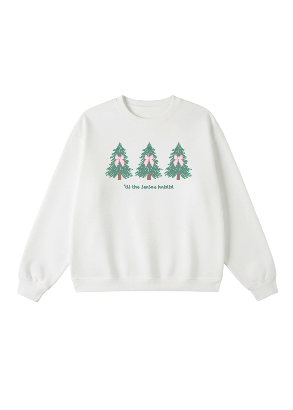 'Tis The Season Habibi- Coquette Christmas Tree Crewneck
