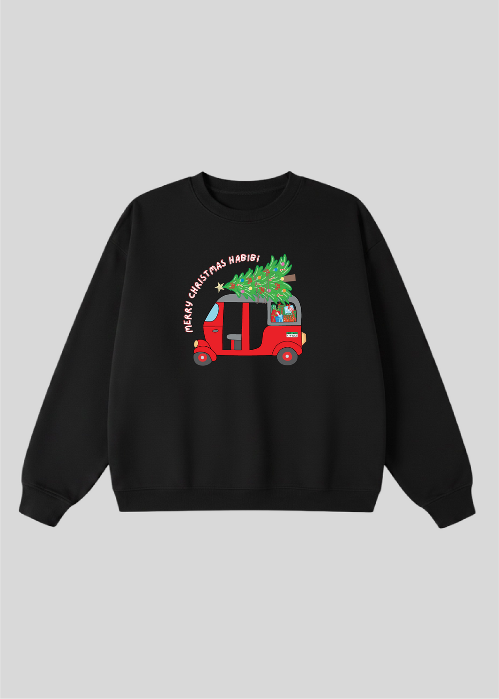 Merry Christmas Habibi Tuk Tuk Crewnecks
