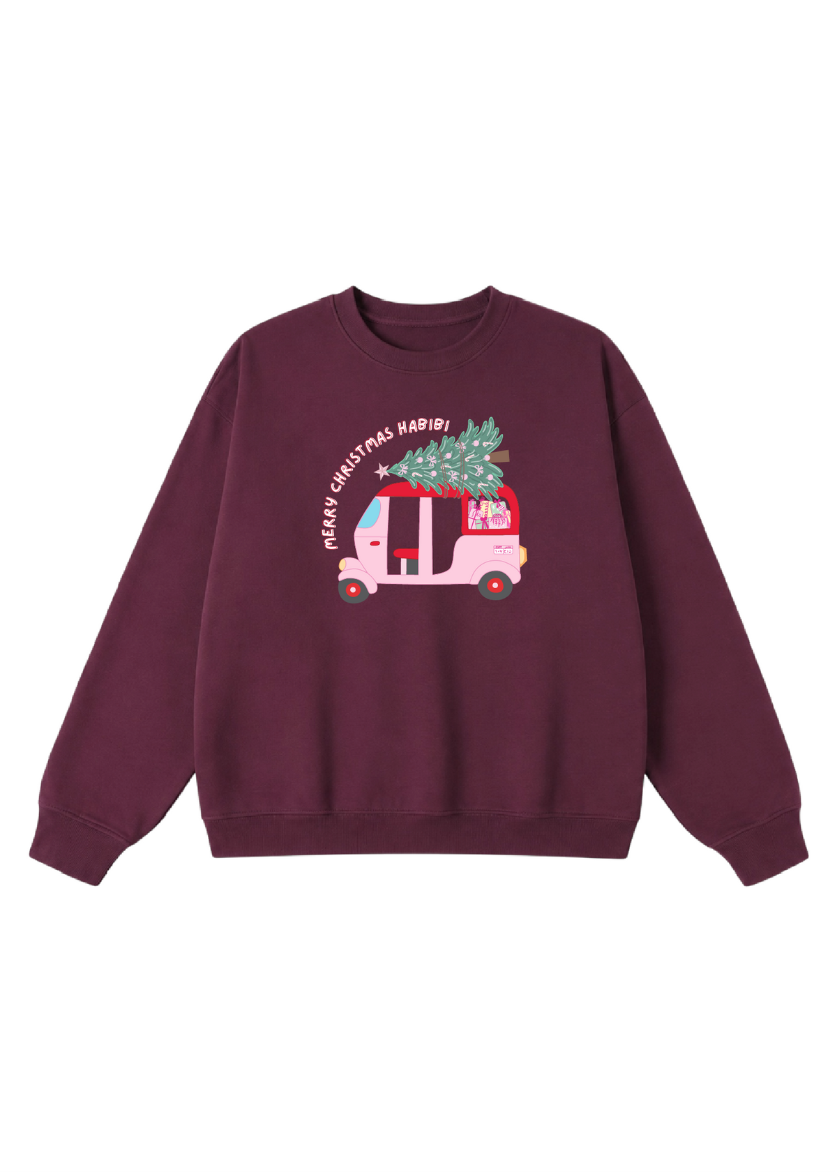 Merry Christmas Habibi Tuk Tuk Crewnecks