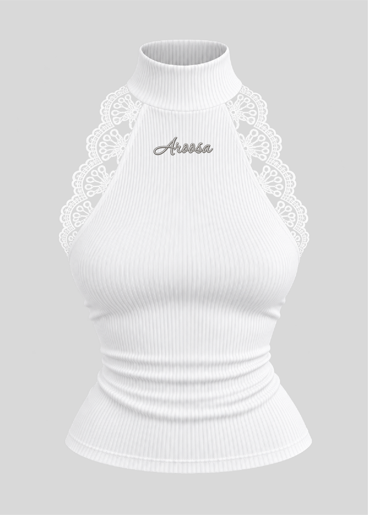 Embroidered Aroosa Lace Halter Top