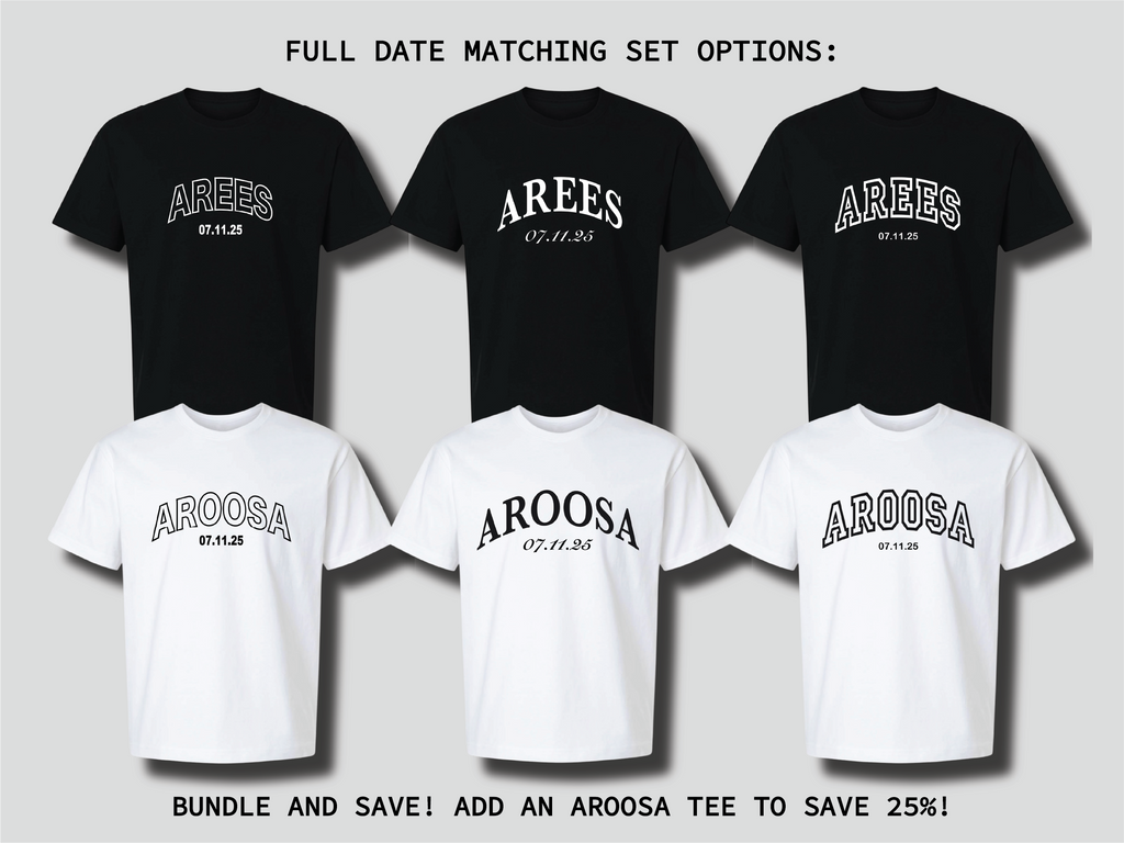 Arees [Groom] Tee with Custom Date