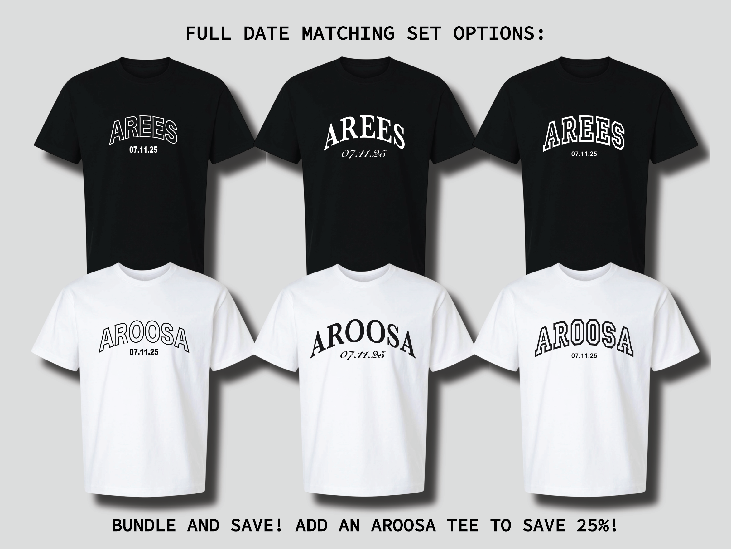 Arees [Groom] Tee with Custom Date