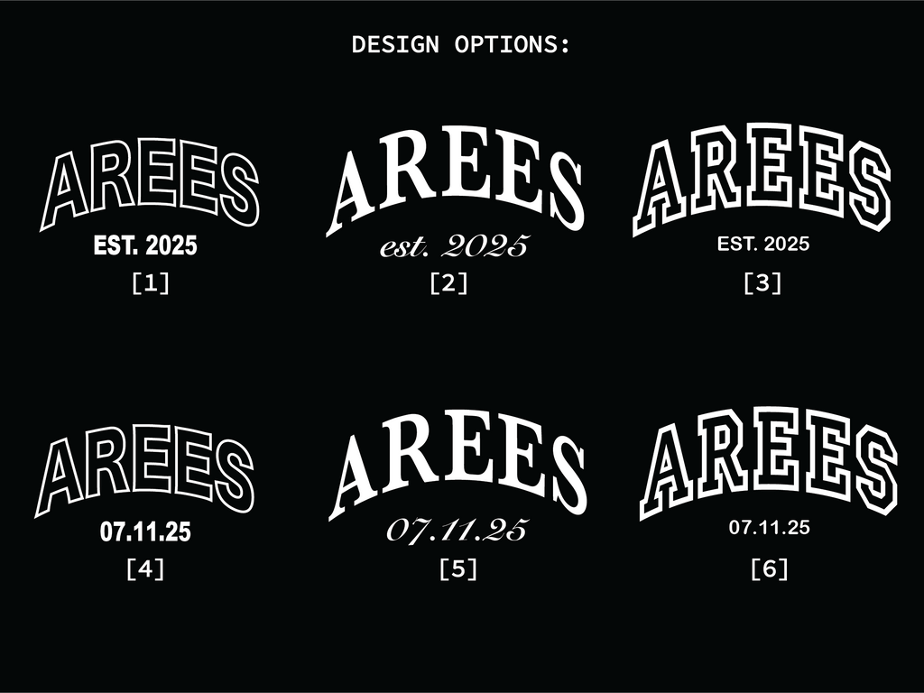 Arees [Groom] Tee with Custom Date