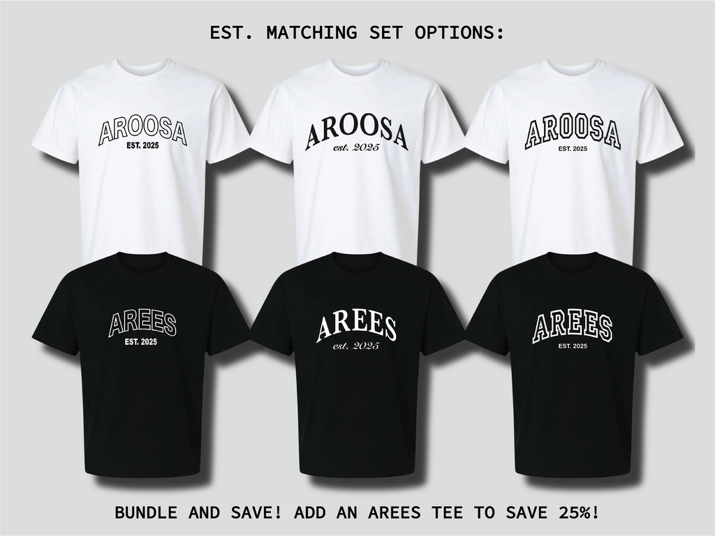 Aroosa [Bride] Tee with Custom Date