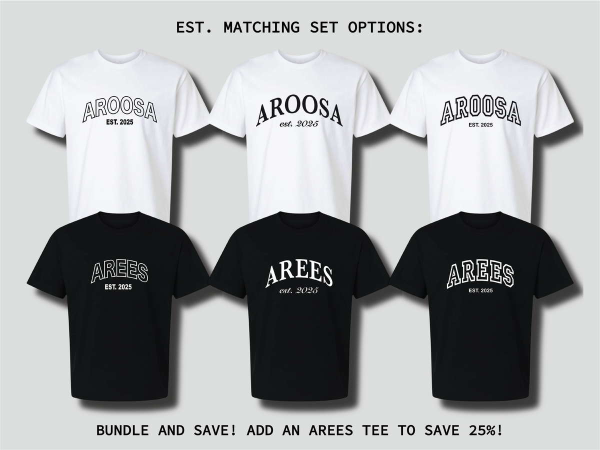 Aroosa [Bride] Tee with Custom Date