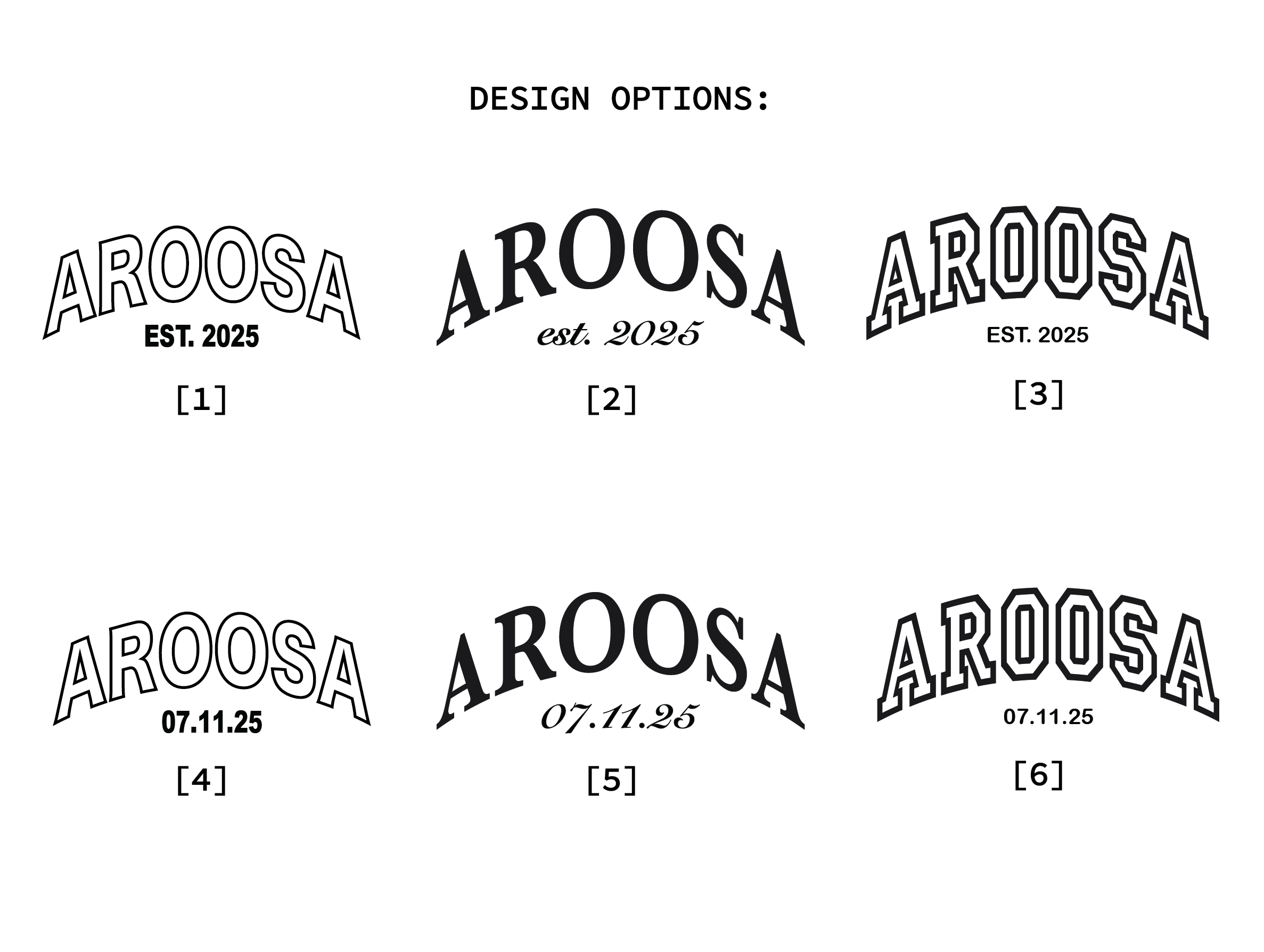 Aroosa [Bride] Tee with Custom Date