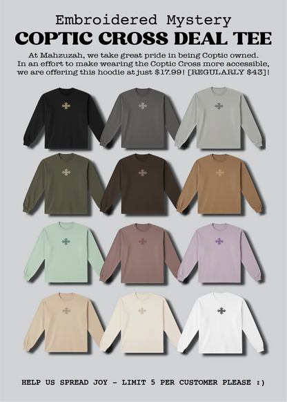 [DEAL TEE] Embroidered Unisex Mystery Coptic Cross Long Sleeve Tee