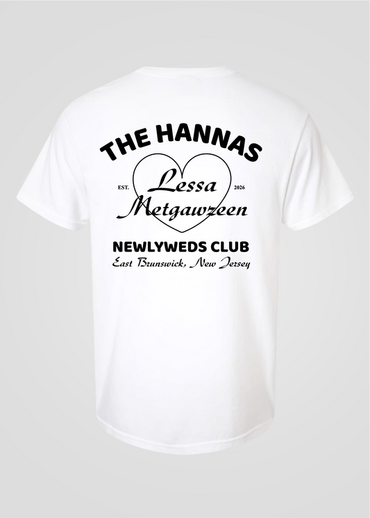 Customizable Lessa Metgawzeen: Just Married Aroosa Tee