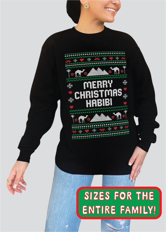 Merry Christmas Habibi - Ugly Christmas Sweatshirts [Adult, Youth & Toddler]