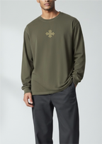 [DEAL TEE] Embroidered Unisex Mystery Coptic Cross Long Sleeve Tee