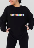 God Willing Doodle Sweatshirts