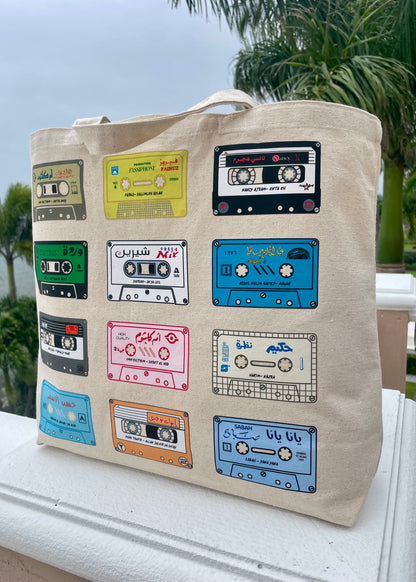 Arabic Cassette Collection Jumbo Tote