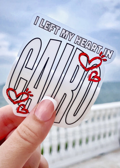 [Transparent] I Left My Heart In Cairo Vinyl Sticker