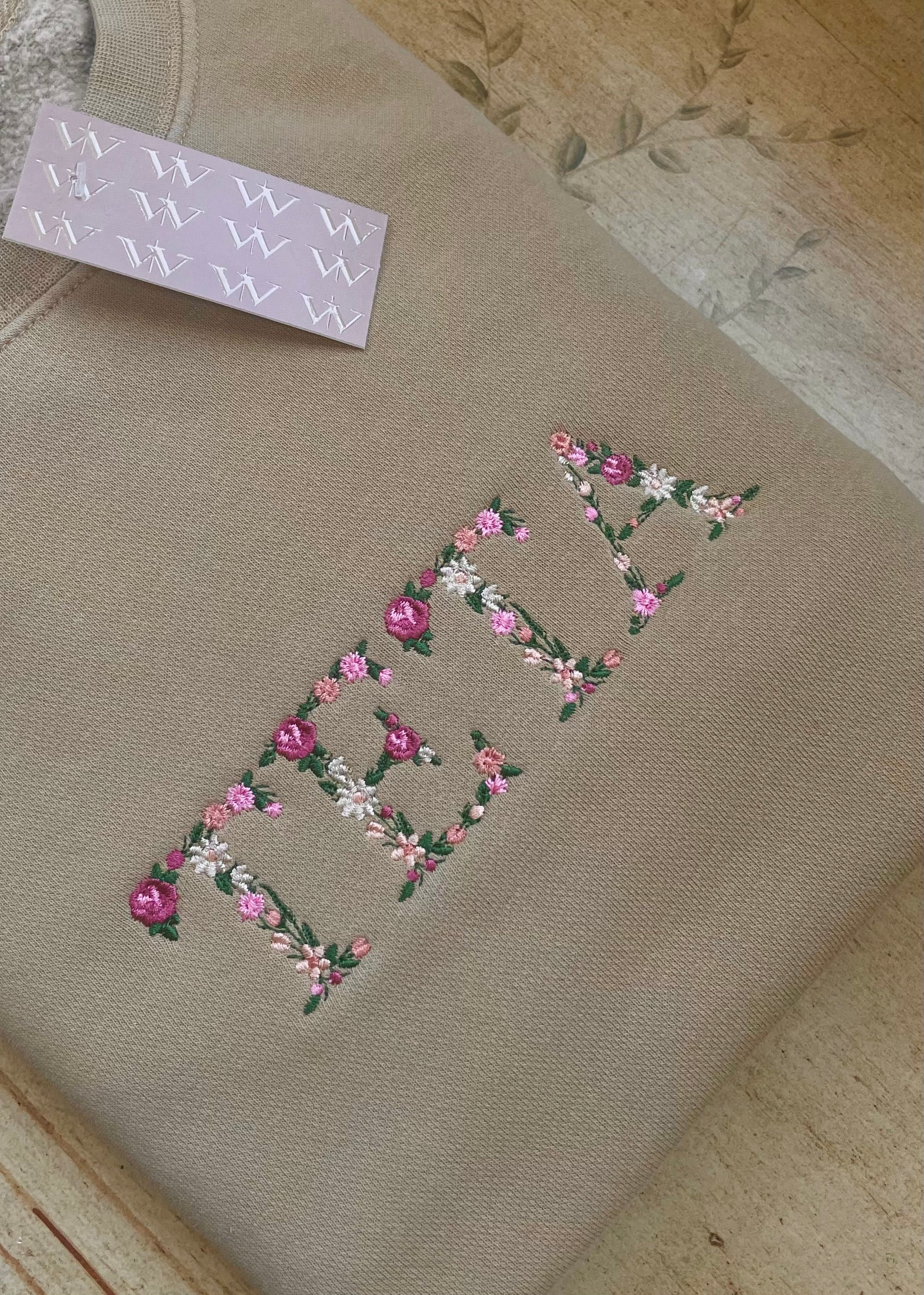 Embroidered Floral Teta Sweatshirts