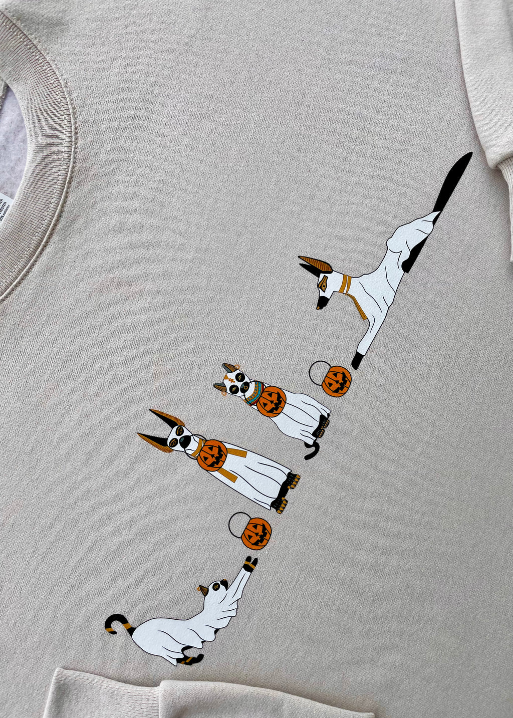 Anubis Jackals and Egyptian Cats Sweatshirts