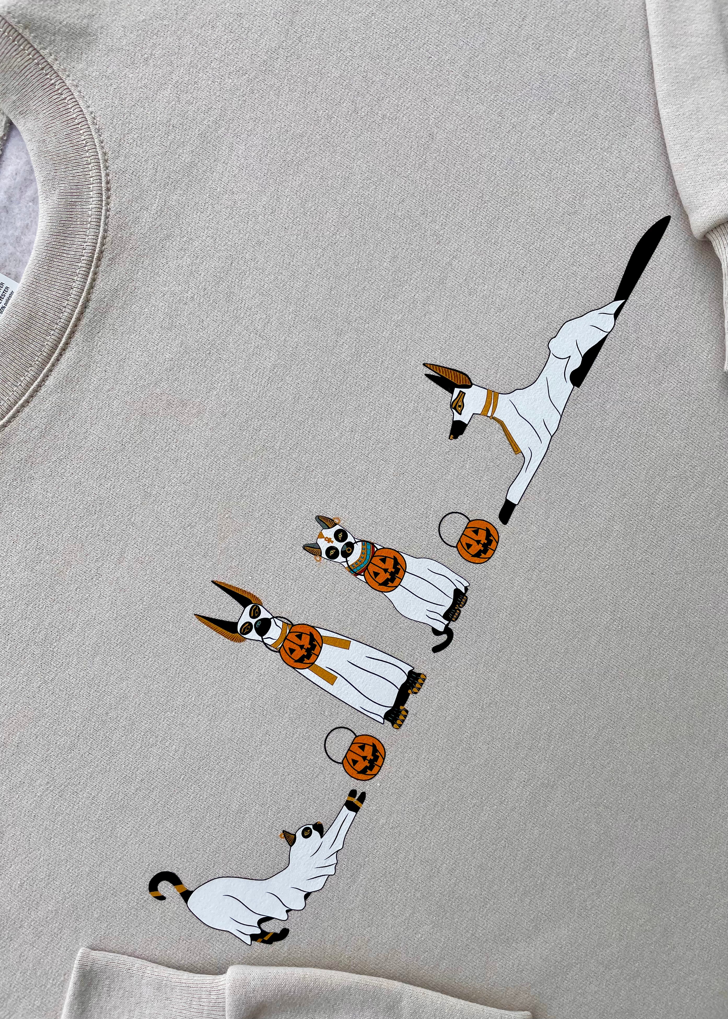 Anubis Jackals and Egyptian Cats Sweatshirts