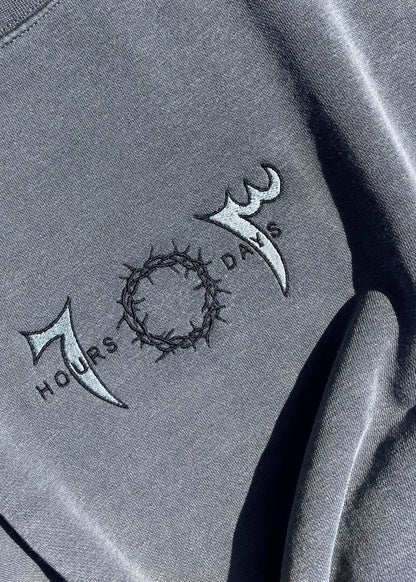 [READY TO SHIP] Embroidered Crown of Thorns Sweatshirts