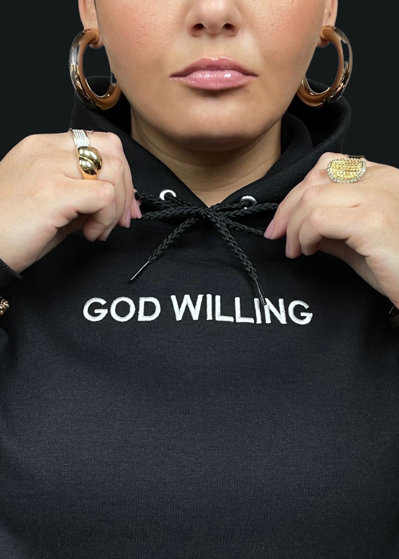 Embroidered God Willing Sweatshirts