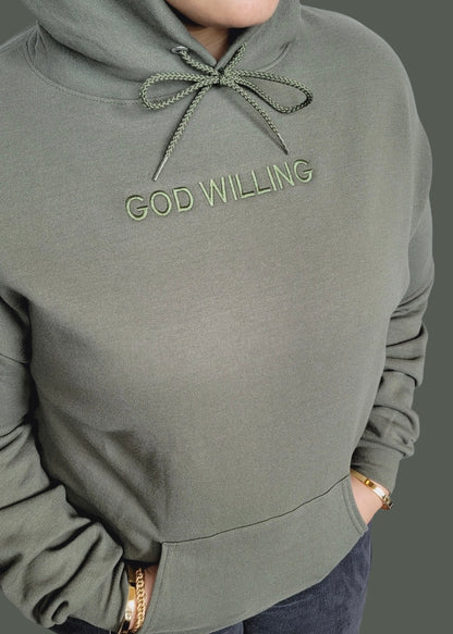 Embroidered God Willing Sweatshirts