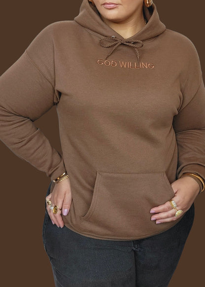 Embroidered God Willing Sweatshirts