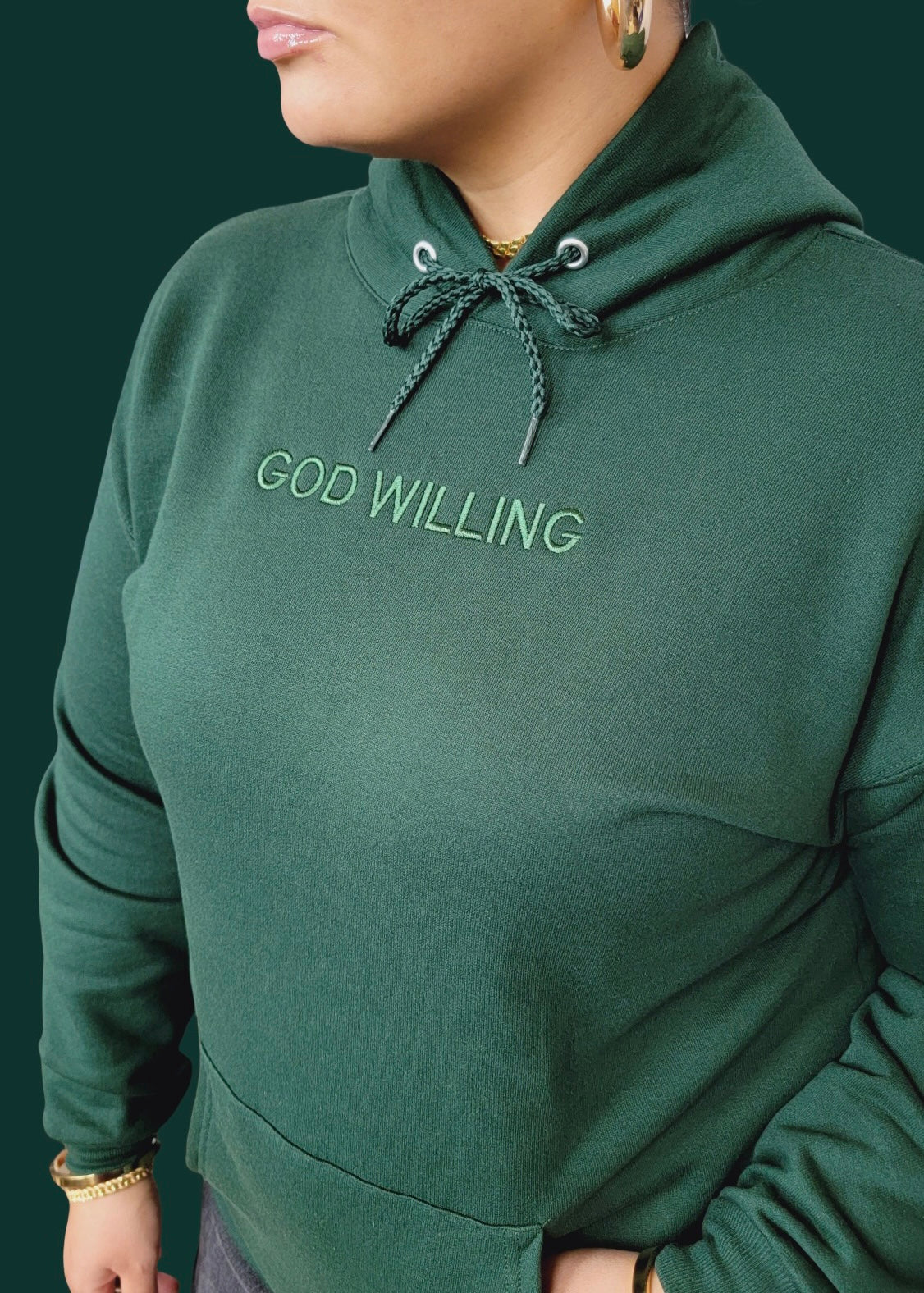 Embroidered God Willing Sweatshirts