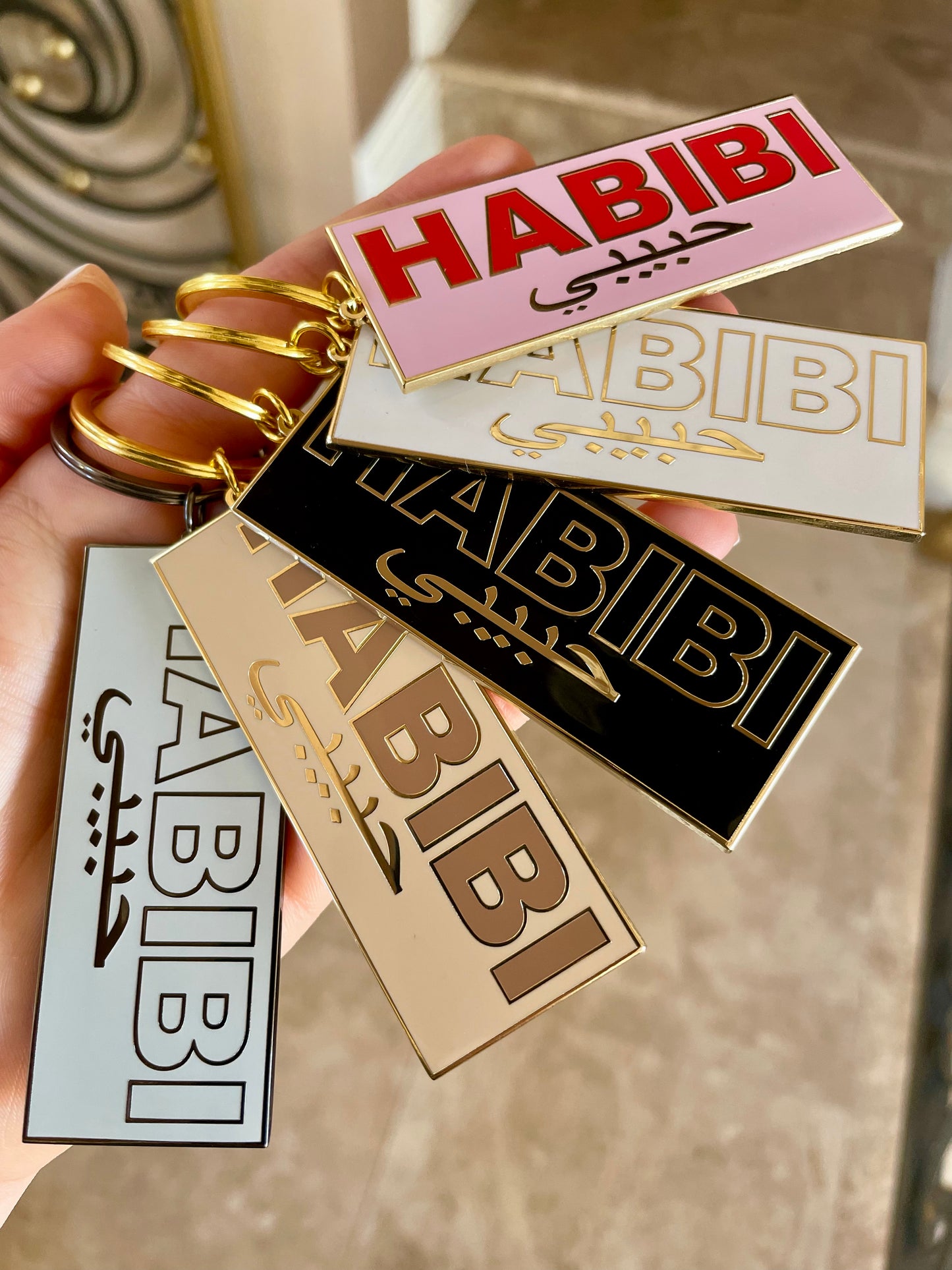 Hard Enamel Habibi Keychains