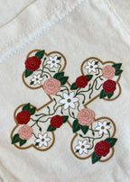 Wholesale Box- Printed Floral Coptic Cross Tee
