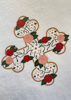 Wholesale Box- Printed Floral Coptic Cross Tee