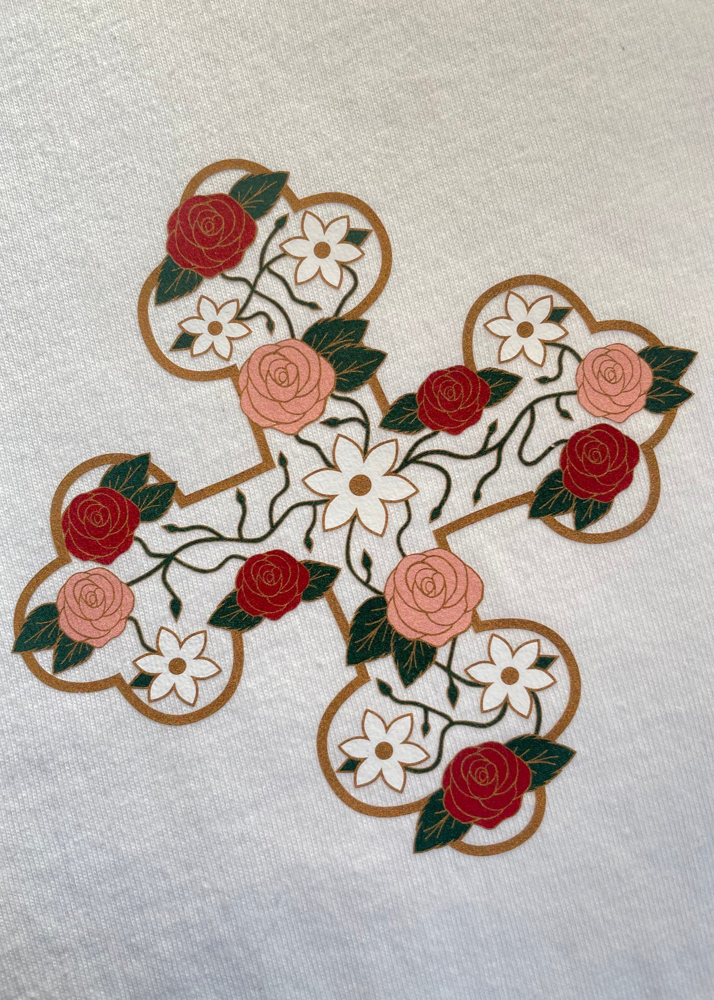 Printed Floral Coptic Cross Deal Tees