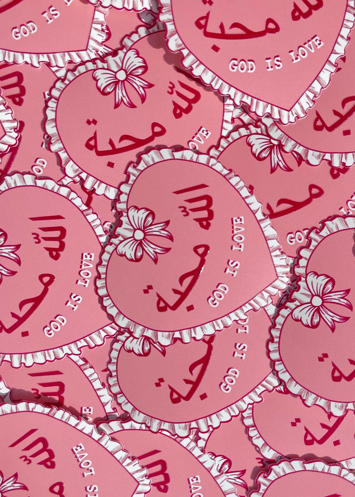 God is Love Vinyl Sticker [3D Embossed]