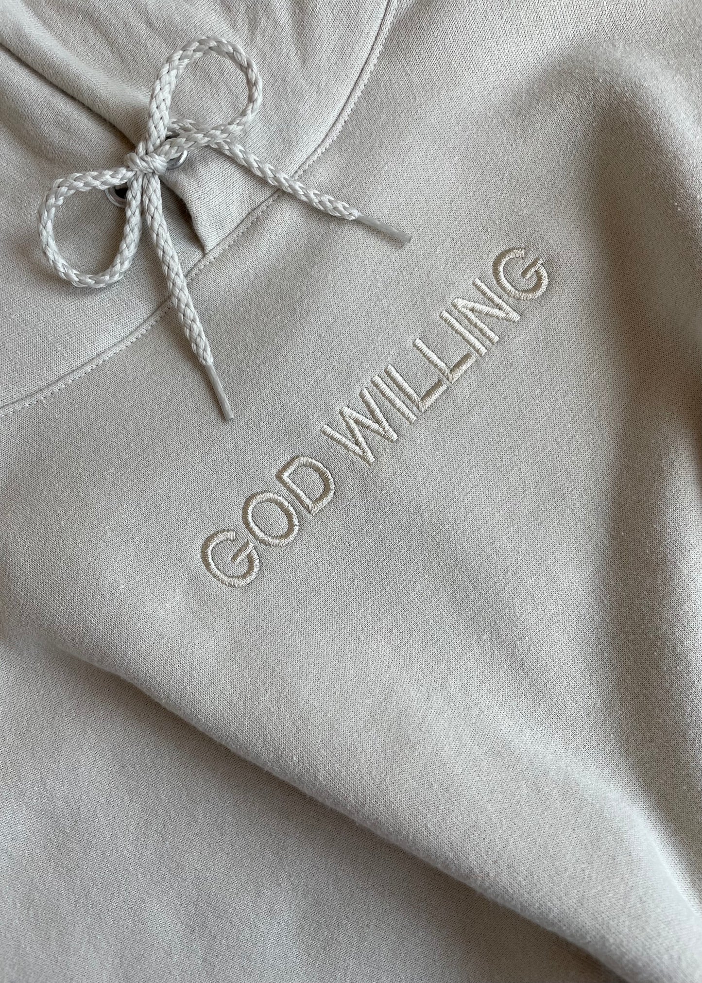 Embroidered God Willing Sweatshirts