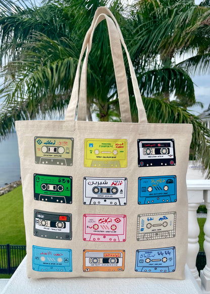 Arabic Cassette Collection Jumbo Tote