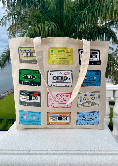 Arabic Cassette Collection Jumbo Tote