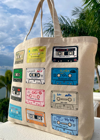 Arabic Cassette Collection Jumbo Tote