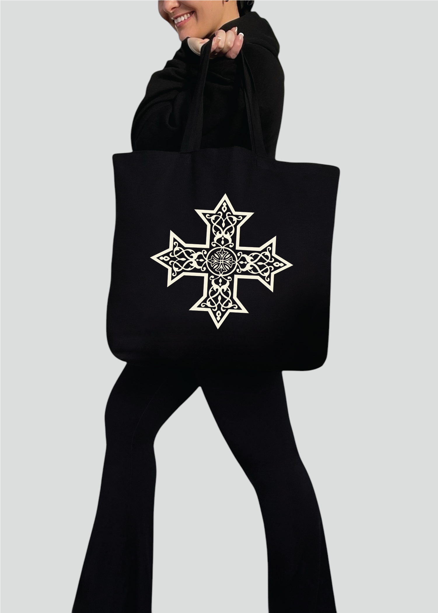 Customizable Coptic Cross Jumbo Tote