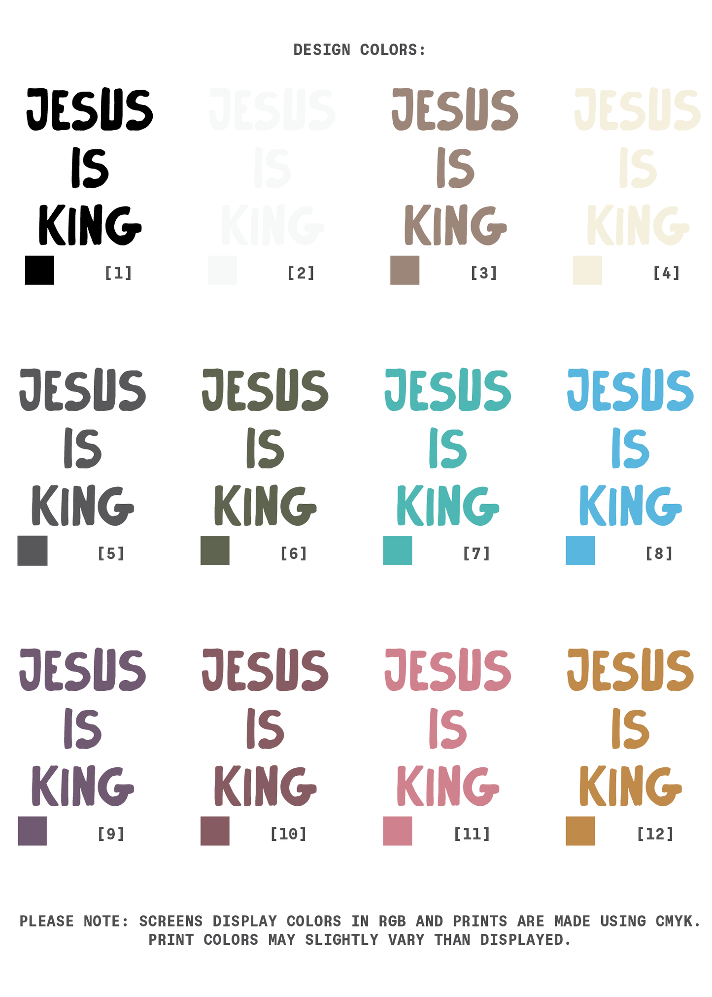 [CUSTOMIZABLE] Dyed Jesus is King Tees