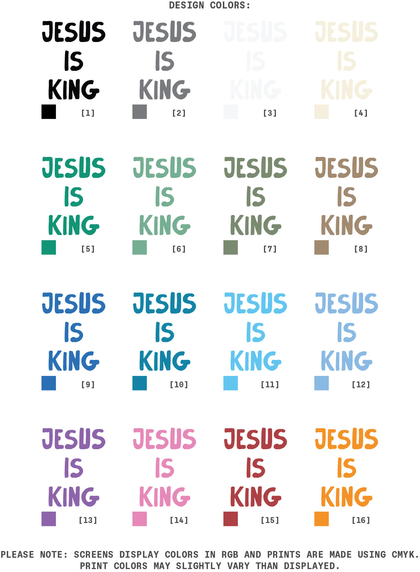 [CUSTOMIZABLE] Jesus is King Tees