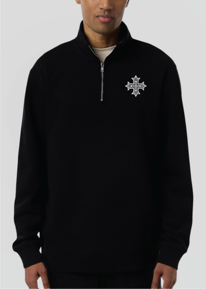 [Customizable] Embroidered Coptic Cross Quarter-Zip Sweatshirts
