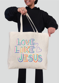 Love Like Jesus Crayon Doodle Jumbo Tote