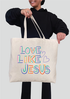 Love Like Jesus Crayon Doodle Jumbo Tote