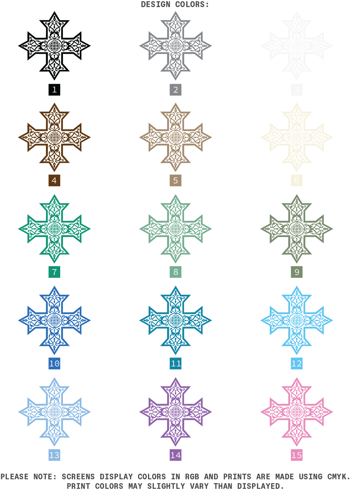 [DEAL TEE] Printed Classic Coptic Cross Tee