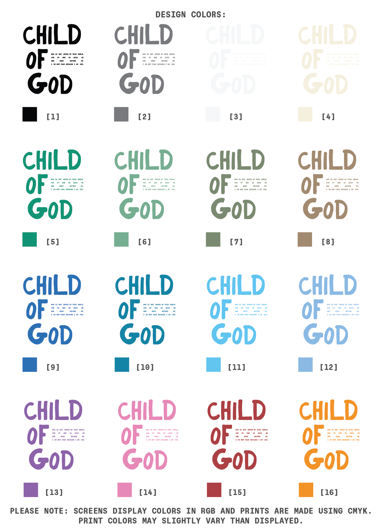 [CUSTOMIZABLE] Child of God Tees